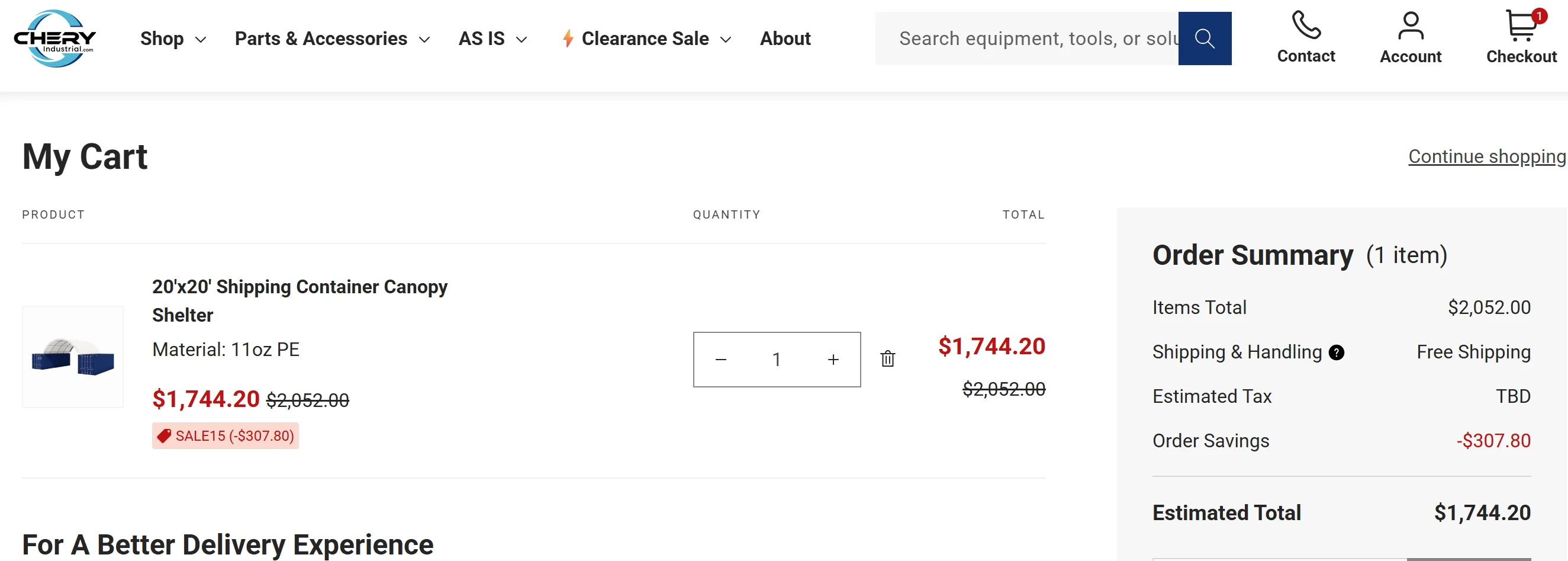 Checkout screenshot 1